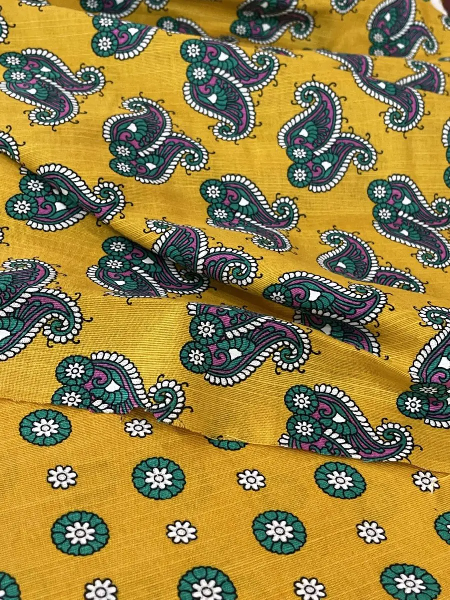 PRINTED KHADDAR TWO PIECE LIGHT YELLOW